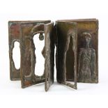 Pal Kepenyes patinated metal eight panel sculpture