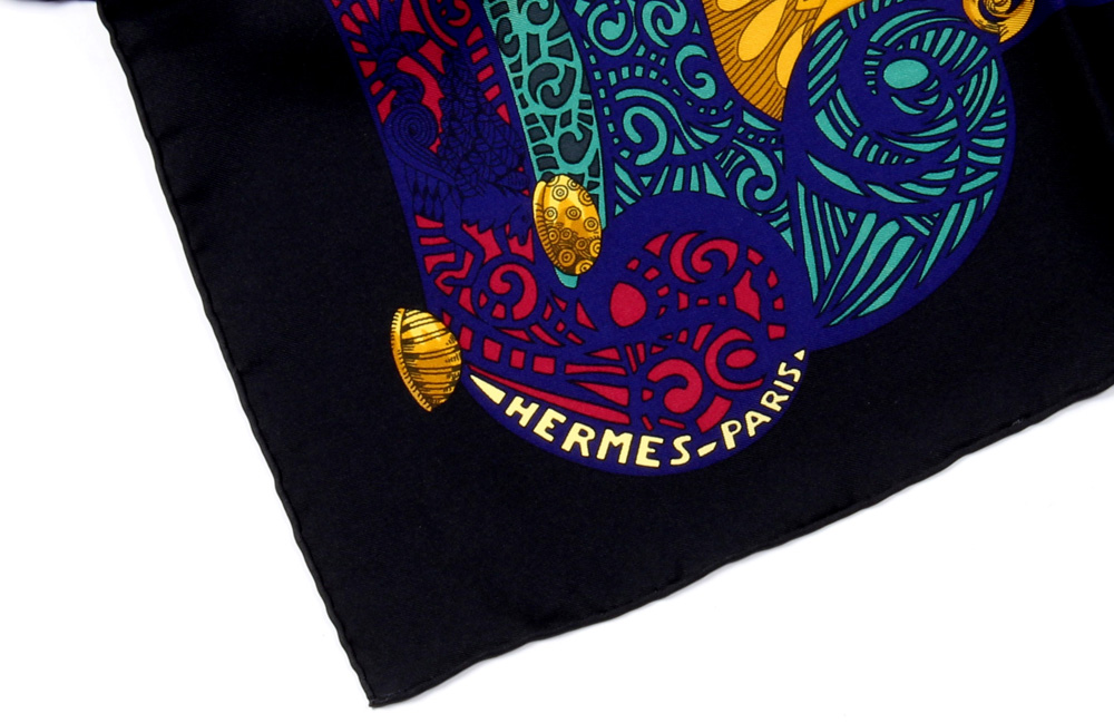 Hermes "L'Atlantide" By Cathy Latham silk scarf - Image 3 of 3