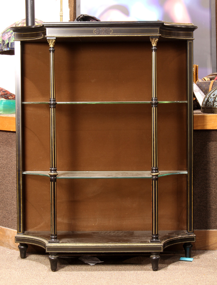 French Napoleon III metal mounted etagere