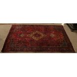 Antique Persian Kashan carpet