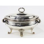 George III sterling covered tureen, William Pitts, London, circa 1821