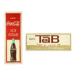 (lot of 2) Vintage Coca-Cola tin sign