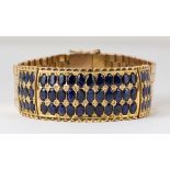 Sapphire, yellow gold bracelet