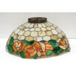 A leaded glass lamp shade