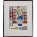 Japanese Modern Woodblock Print, Mikumo