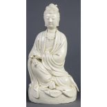 A Chinese Dehua Figure of Seated Guanyin