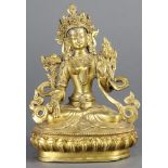 Sino-Tibetan Gilt Bronze Tara