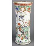 Chinese famille-Vert Gu Form vase