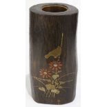 Japanese Wood Lacquered Vase