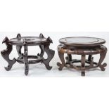 Chinese circular wood stands
