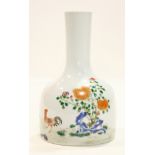 Chinese famille rose enameled Porcelain Stick-neck Vase