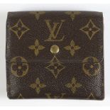 Louis Vuitton Elise wallet, executed in brown Monogram Coated Canvas, 11 x 10 x 2cm