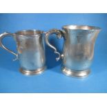 Two sterling silver tankards, approx. weight 394g