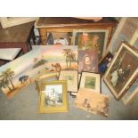 A quantity of mixed paintings and prints