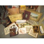 A quantity of mixed paintings and prints