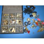 A large quantity of earrings