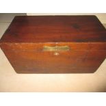 A 19th century mahogany brass bound chest