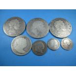 A quantity of George III silver coins to include Crowns