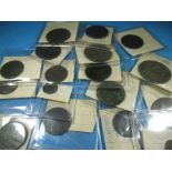 A quantity of Charles I and later bronze coins