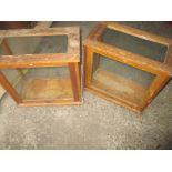 2 Vintage glazed instrument cases