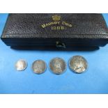 An 1888 maundy 4 piece coin set