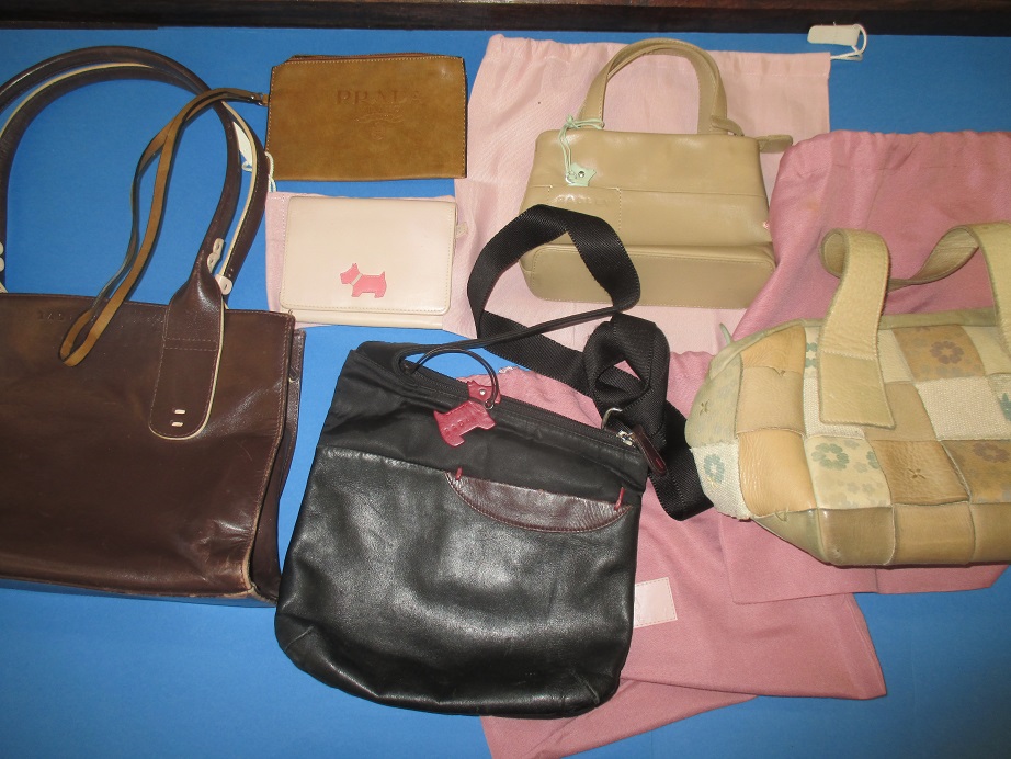 A parcel of vintage Radley handbags