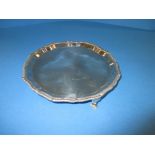 A late 19th century sterling silver salver, approx weight 277g