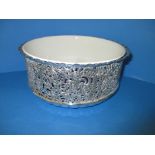 A large Edwardian silver mounted bowl by James Dixon & Son C1910