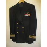 A U.S. Navy dress jacket and trousers