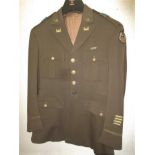 A WWII American engineers dress jacket and hat