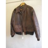 A genuine 1980's Avirex type A2 leather flying jacket, size 44