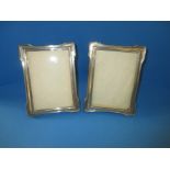 A pair of 1920s sterling silver easel type photo frames