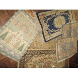 5 Vintage rugs and a wall hanging