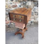 A 19th century pedestal work box