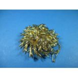 A 9ct stylised brooch in the form of sea coral, approx weight 25g