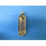 A Egyptian gold necklace pendant, approx weight 4.3g