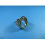 A 9ct gold coin ring, approx weight 8.6g