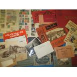 A quantity of vintage post cards and other ephemera