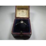 An early 20th century 18ct white gold and platinum diamond ring, approx ring size N