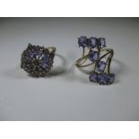 2, 9ct gold Tanzanite rings