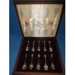 The Queens Beast Collection limited edition set of sterling silver spoons