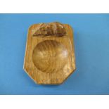 A Robert 'mouseman' Thomas wooden pin dish