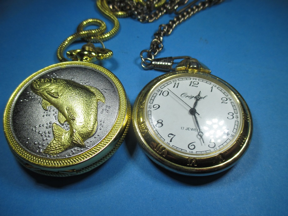 2 modern pocket watches