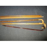 5 vintage walking canes to include silver topped examples