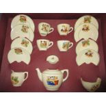 A vintage childs tea set with nursery rhymes in box. Register and bid at https:/