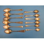 A quantity of late 18th / early 19th century silver spoons, approx weight 300g