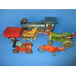 Vintage clockwork tin-plate toys