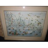 A large water colour by Australian artist Tonny Vickery and dated 1988