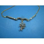 A 22ct gold diamond set necklace