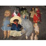 A quantity of vintage dolls. Register and bid at https://clareauction.com/absent